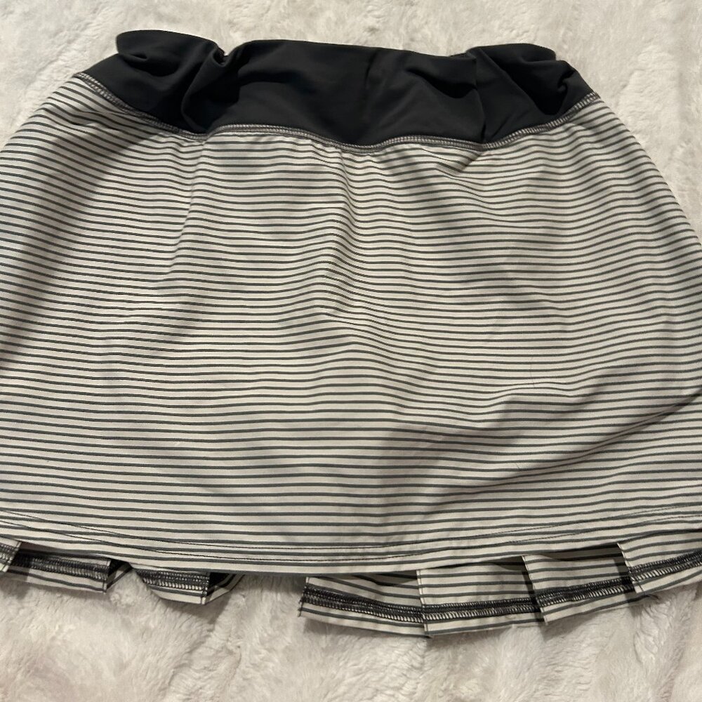 lululemon athletica Black and White Striped Skirt